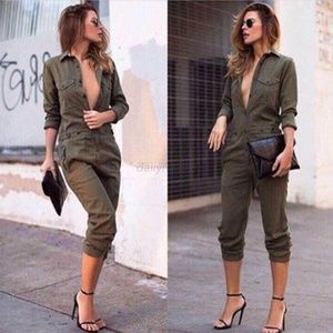 Army Green Jumpsuit M